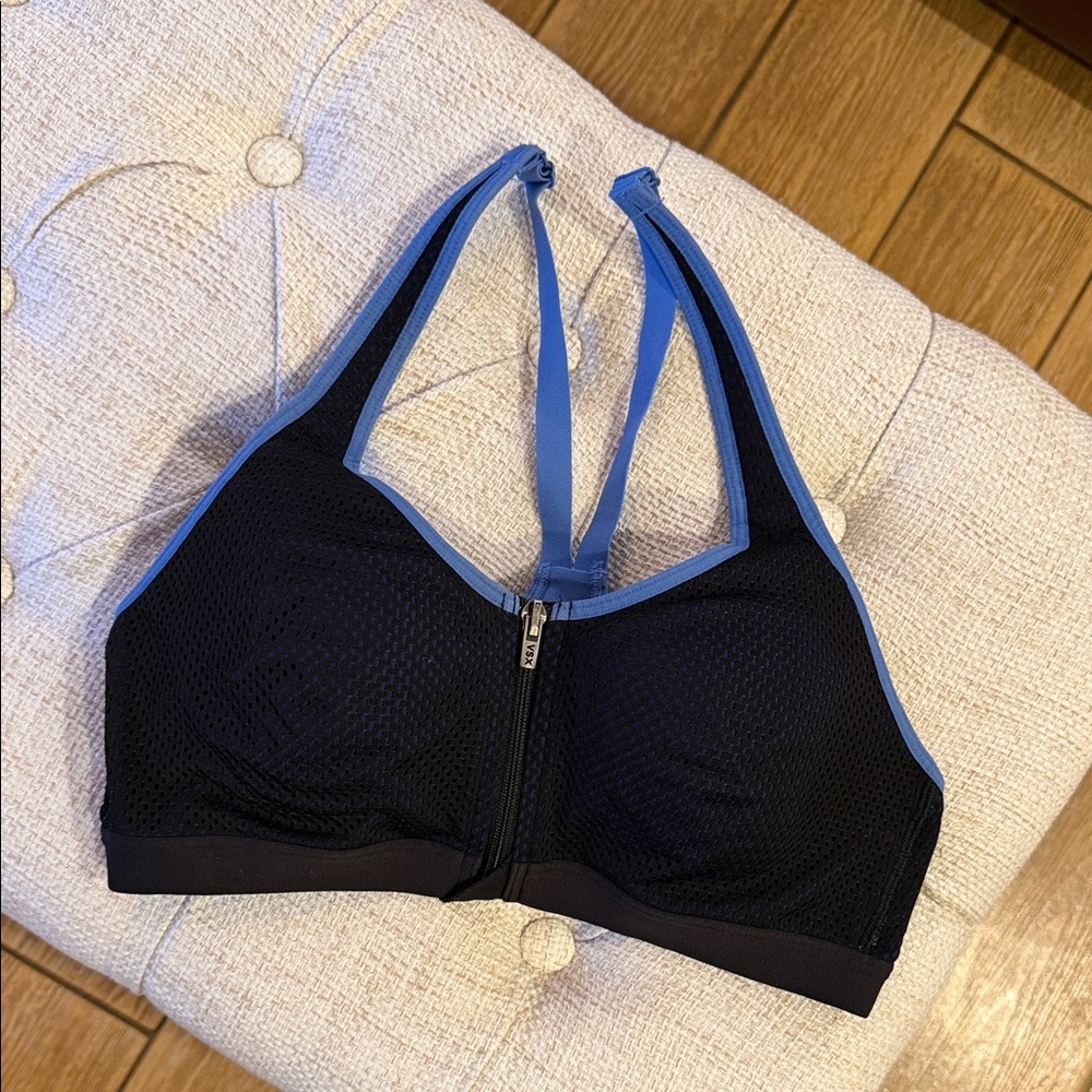 Victoria's Secret VSX Sport Black and Blue Sports Bra 36B